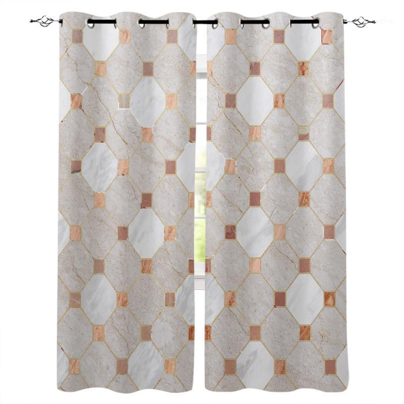 

Geometric Marble Curtains For Kitchen Bedroom Window Treatment Curtains for Living Room Home Decoration1, As pic