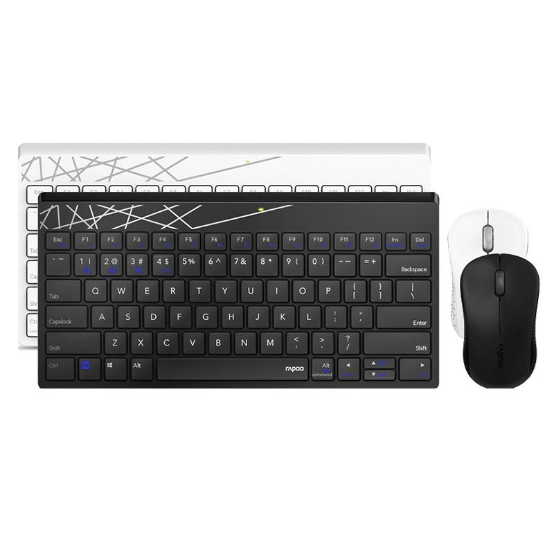 

Rapoo X220T wireless bluetooth keyboard and mouse set, bluetooth 3.0/4.0 wireless 2.4G, small and portable business office mute
