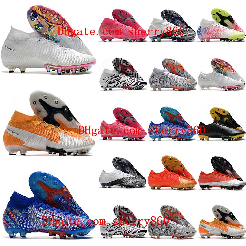 

2021 soccer shoes mens cleats Mercurial VAPORX 13 Superfly 7 Elite SE AG CR7 Neymar Ronaldo football boots scarpe da calcio, As picture 2
