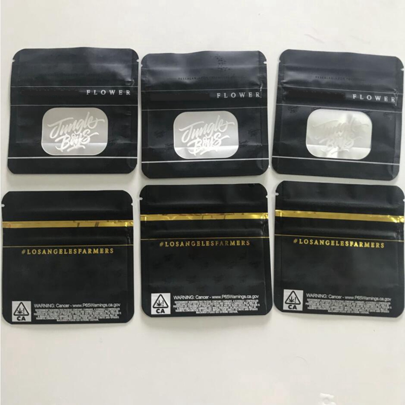 

Hot 3.5g 7g 1oz Cookies bags Connected Jungle boys bags with 12 kinds stickers for dry herb flower Runtz Mylar bags