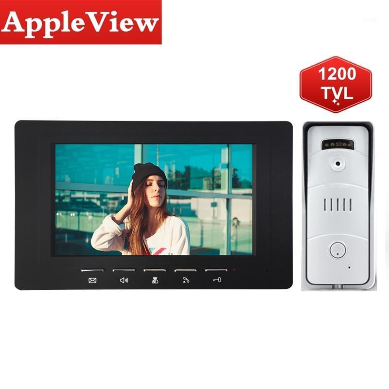 

7 inch Video Doorbell Visual Intercom System With Waterproof Outdoor IR Sensor 1200TVL Camera1