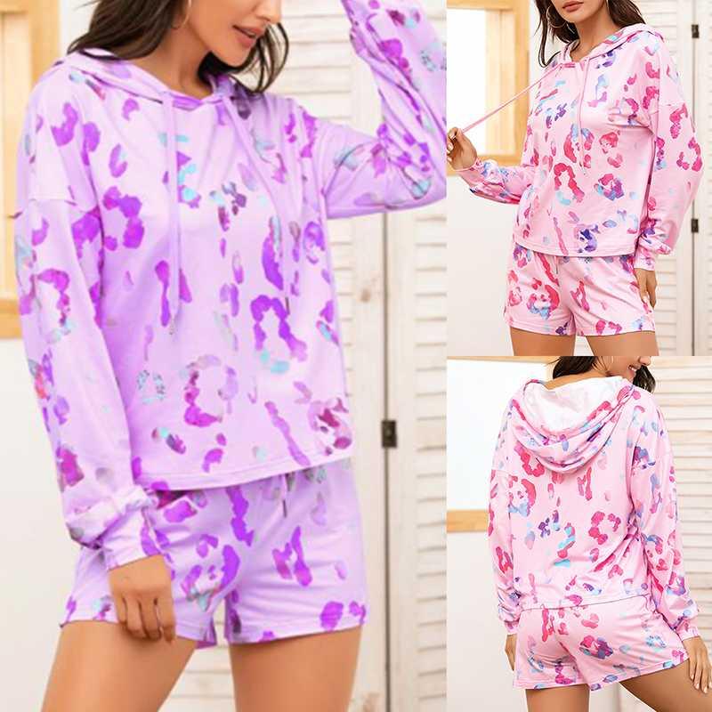 

2020 Summer Tie Dye Print Tshirt Shorts Set Two Piece Set Lounge Wear Sportwear Run Jogging Femme Tracksuit, Pink