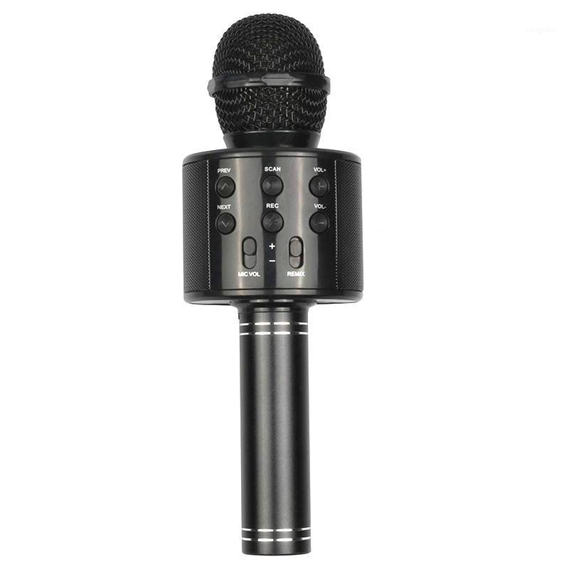 

Microphones Black Portable Handheld Wireless Bluetooth Karaoke OK Microphone And Speaker MIC Record Music KTV Microphone1