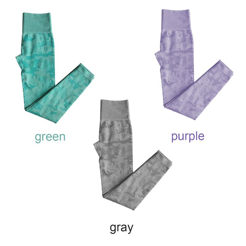 

Women Leggings Yoga Pants Camouflage Sportswear Sports Fitness Leggings High Waist BuLifting Seamless Elastic Workout Pants, Purple