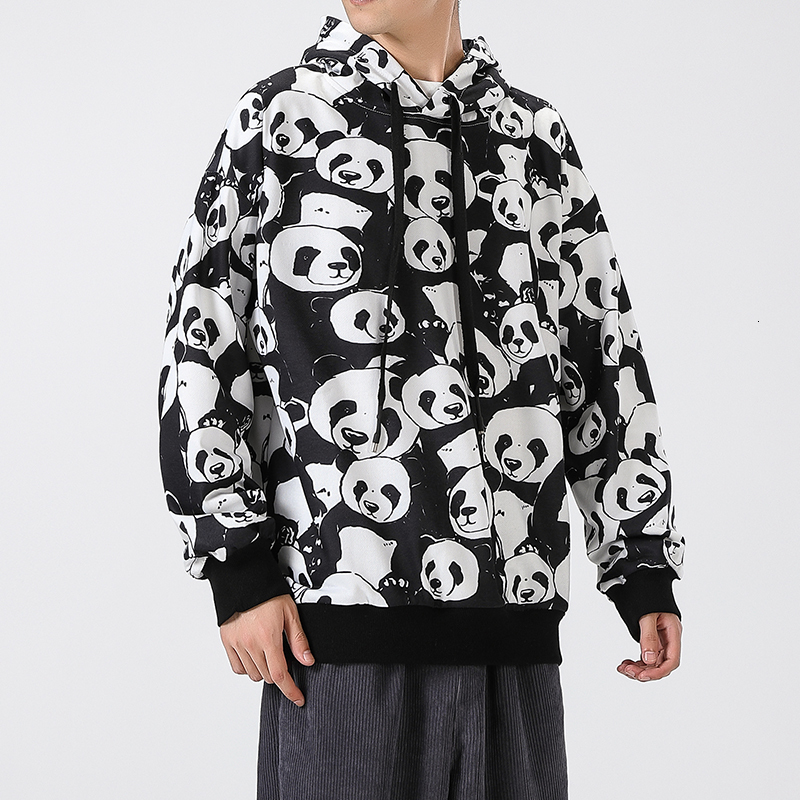 

2021 New Japan Style Casual O-neck Spring Autumn Print Hoodie Sweatshirt Men's Thick Fleece Hip Hop High Streetwear Clothes 0l3z, Wy08 2