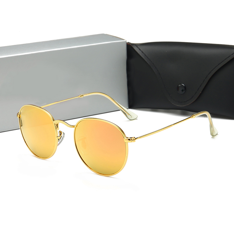

New 2021 Fashion Classic designers Vinatge Round Style Sunglasses Men Women Brand Design Sun Glasses Oculos De Sol Gafas, White;black