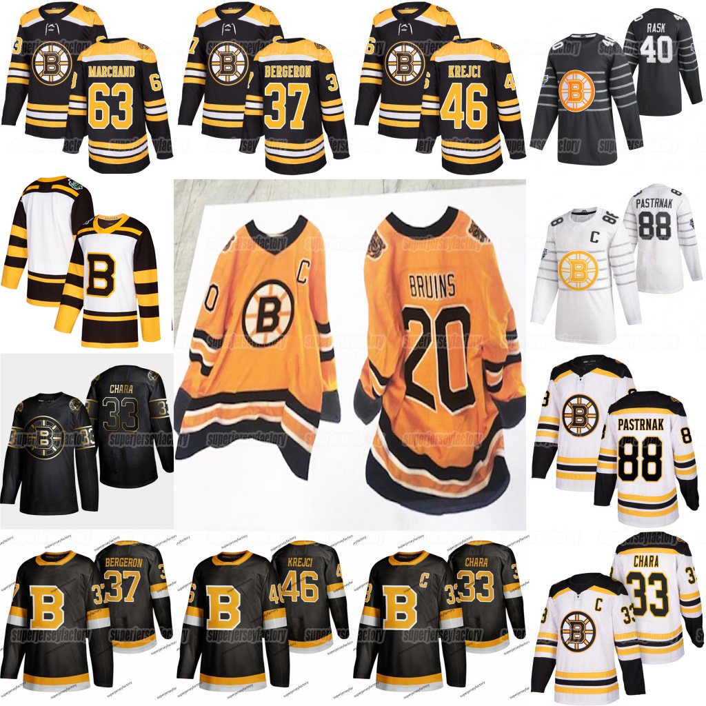 

Youth Boston Bruins 2021 Reverse Retro Jersey David Pastrnak Brad Marchand David Backes Zdeno Chara Patrice David Krejci Jake DeBrusk Krug, Womens winter classic jersey