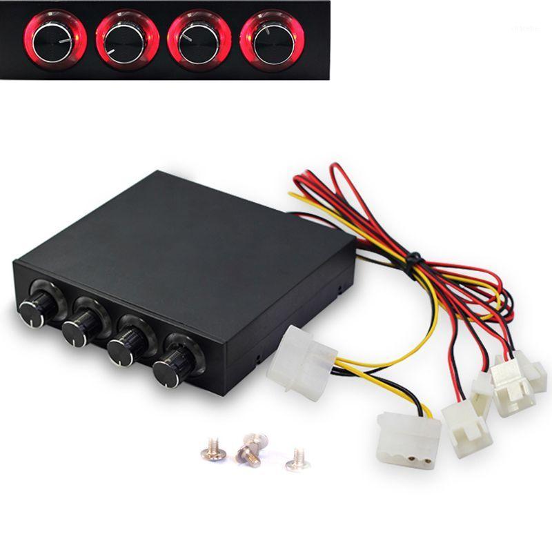 

3.5inch PC HDD 4 Channel Speed Fan Controller with Blue/Red LED Controller Front Panel For Computer Fans1