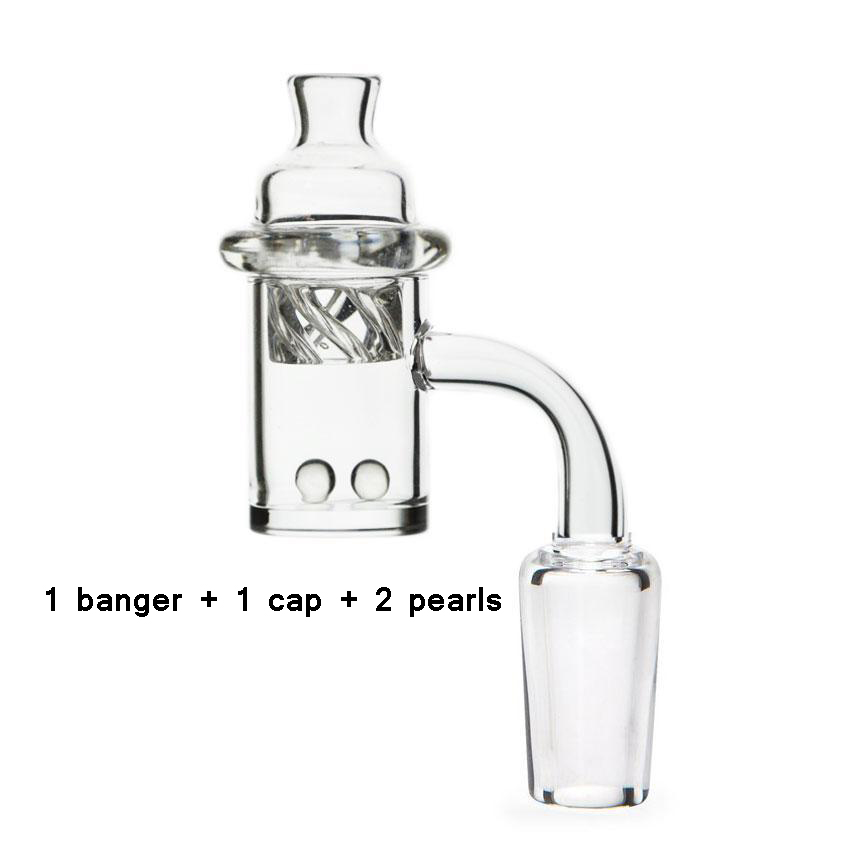 

25mm Quartz Banger Nails with Spinning Carb Cap Terp Pearls 10mm 14mm 18mm Ground Joint for bongs oil dab rigs