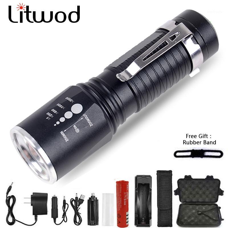 

A50 XM-L T6 LED Torch Zoom Adjustable Waterproof 5 Modes Aluminum 18650 Battery Hard Bike Light Bulbs Litwod Cycling1