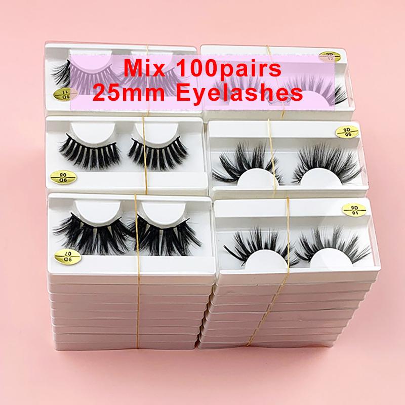 

25 MM Mmink Eyelashes 140/100/50/20 10/ 5Pairs Wholesale 9D 25 MM Mink Eyelashes in Bulk faux cils Makeup,False Eye lashes
