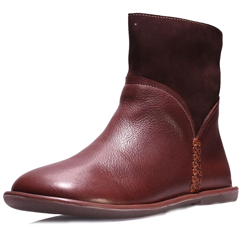 

VALLU 2020 autumn and winter new knight boots women's boots thick thick with handsome British wind women's shoes, Brown leather