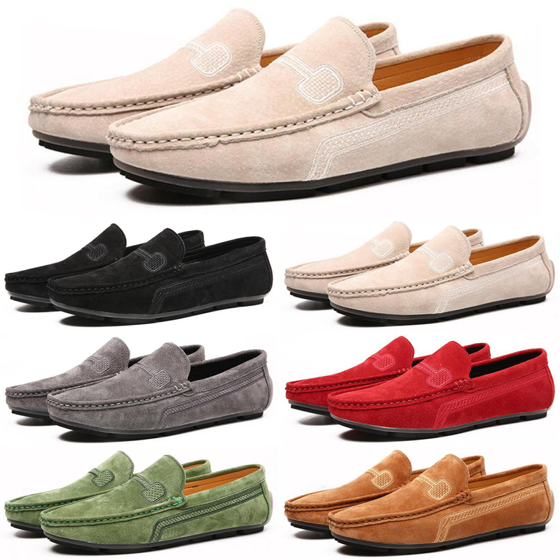 

top luxury espadrilles men casual shoes black red loafers flat slip on fashion mens trainers sneakers size 40-47