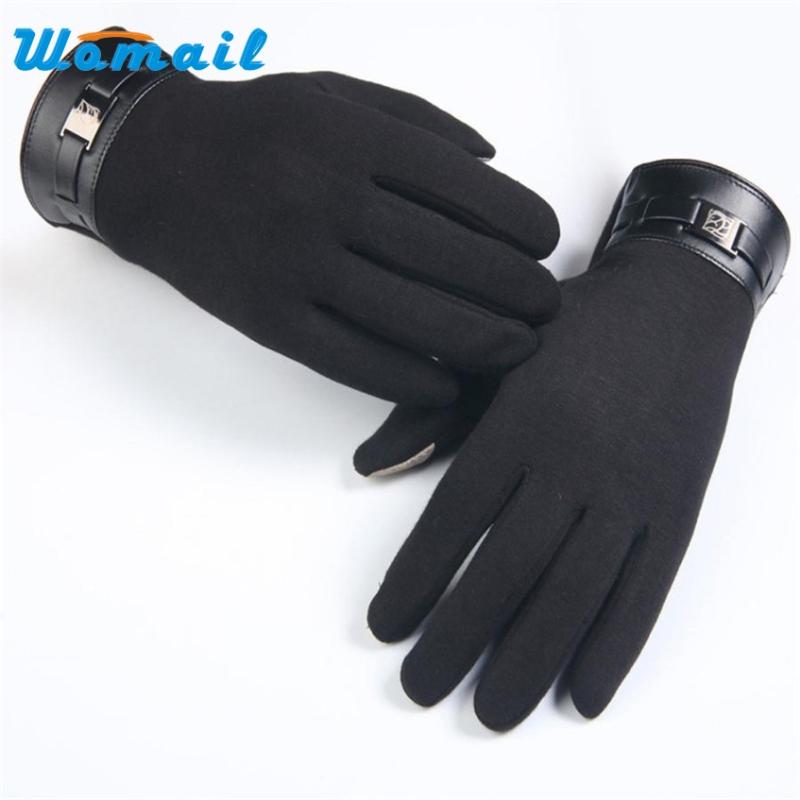 

2020 # Mens Winter Warm Gloves Male Full Finger Smartphone Touched Screen Cashmere Gloves Mittens Good-looking Hot