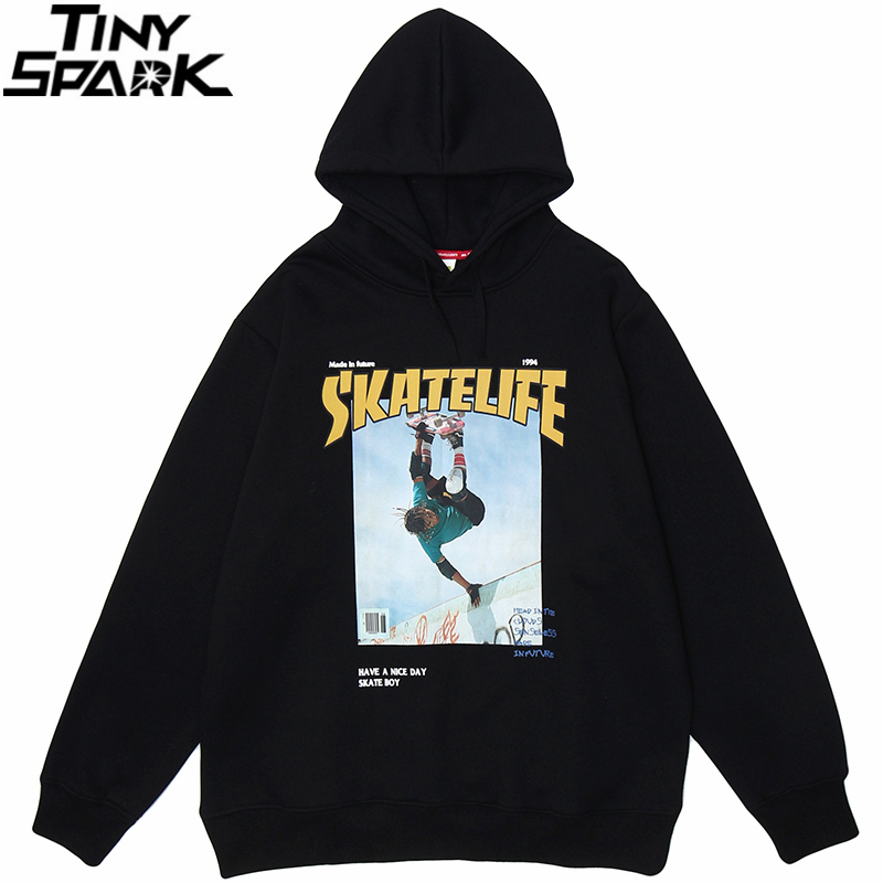 

Streetwear Hoodie Sweatshirt Men Hip Hop Harajuku Skateboard Printed Pullover 2020 Autumn Winter Cotton Loose Hoodie Sweat Shirt, A31w2219 black