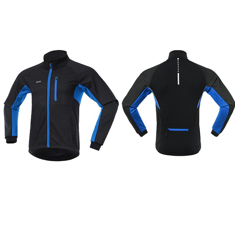 

Three-layer composite fleece cycling jersey for autumn and winter, windproof and warm cycling jacket trousers, Black