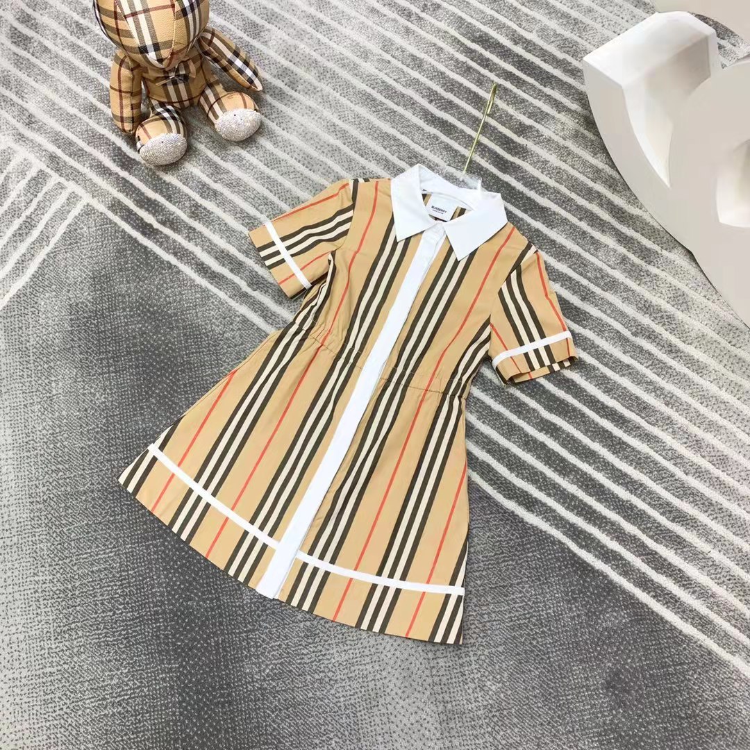 

girl dress short sleeve summer baby girls boutique clothing set coat+skirt brown color kid fashion spring clothe 110-150 cm cotton material, Customize