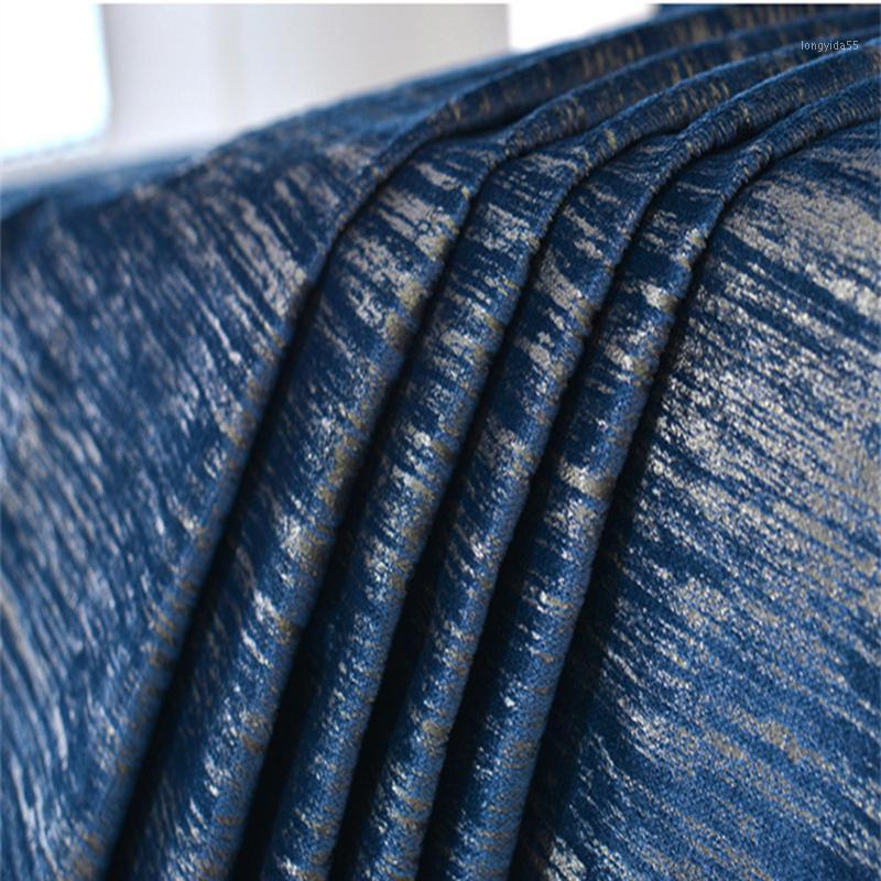 

Nordic Style window curtain for living room elegance window panel striped gold curtains Hook/Grommets/Pull pleated tape top1, Message color number