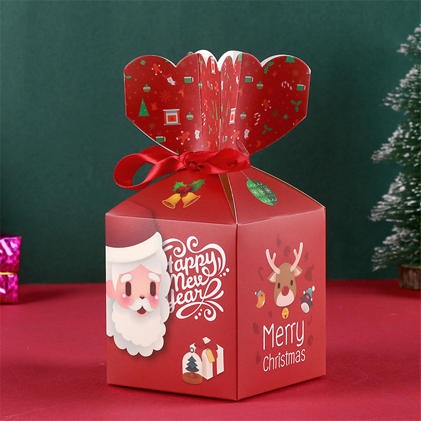 

wholesale merry Christmas paper  creative cartoon Christmas-Eve gift- spot safe fruit packaging boxes top selling