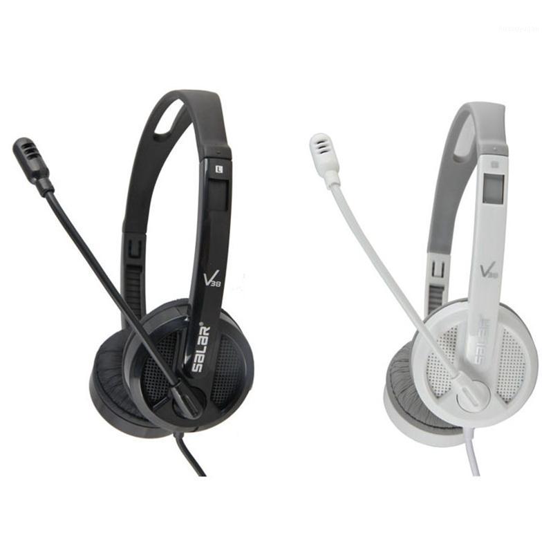 

SALAR V38 3.5mm Head-Mounted Wired Headset with Microphone Illuminated Headphone Game Headset for PC Laptop1