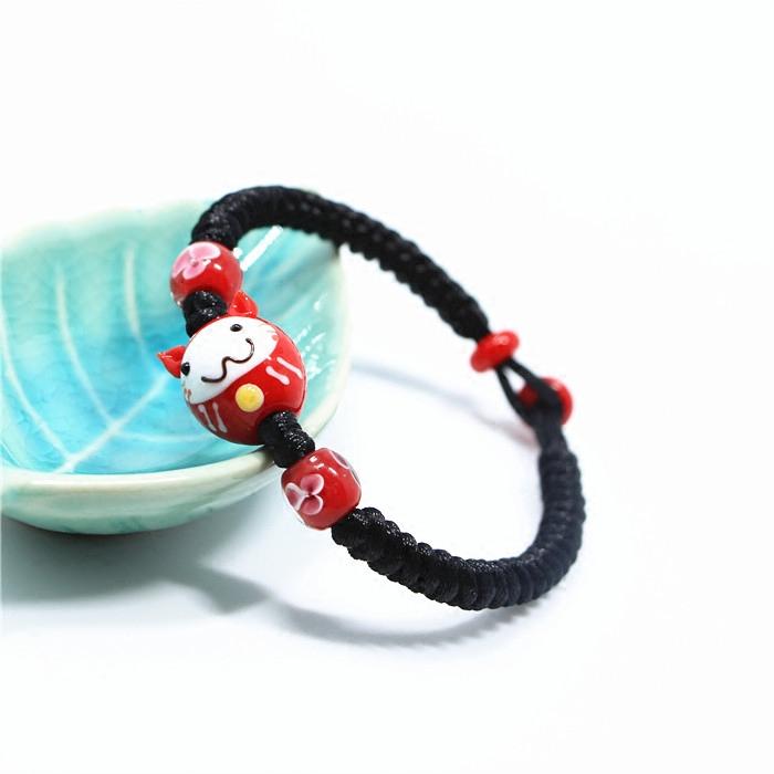 

Zhaocai cat glass pendant bracelet simple style bracelet in birth year to bring wealth and remove evil spirits