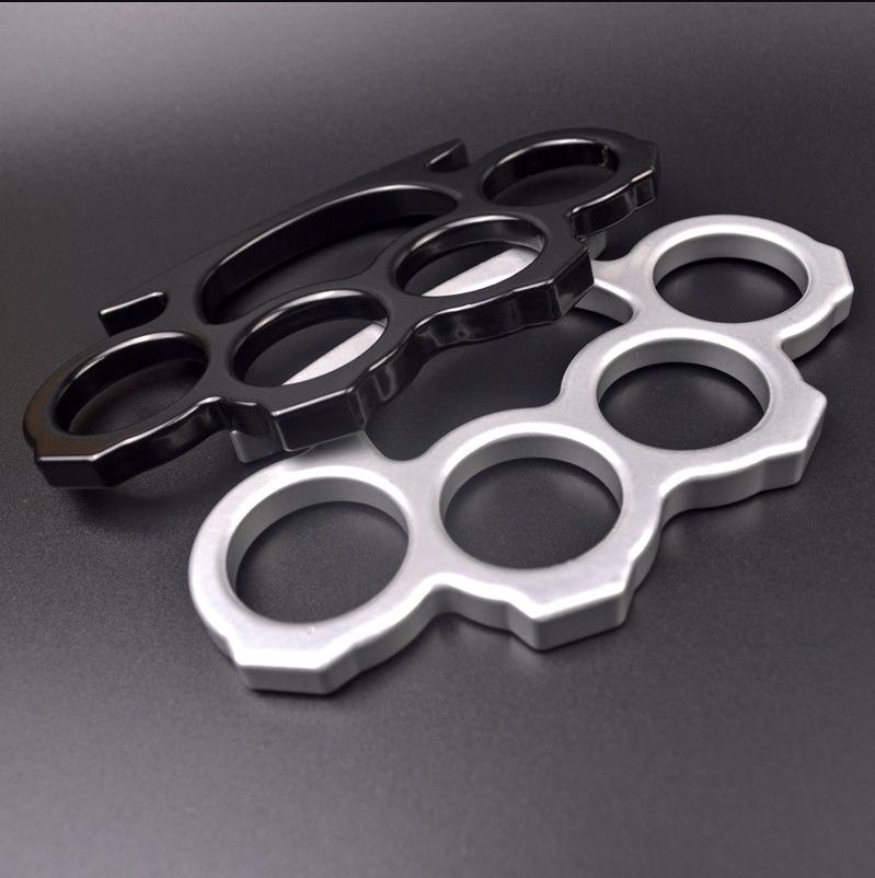

Cwmsports Silver and Black Thin Steel Brass knuckle dusters,Self Defense Personal Security Women's and Men's self-defense Pendant FY8786