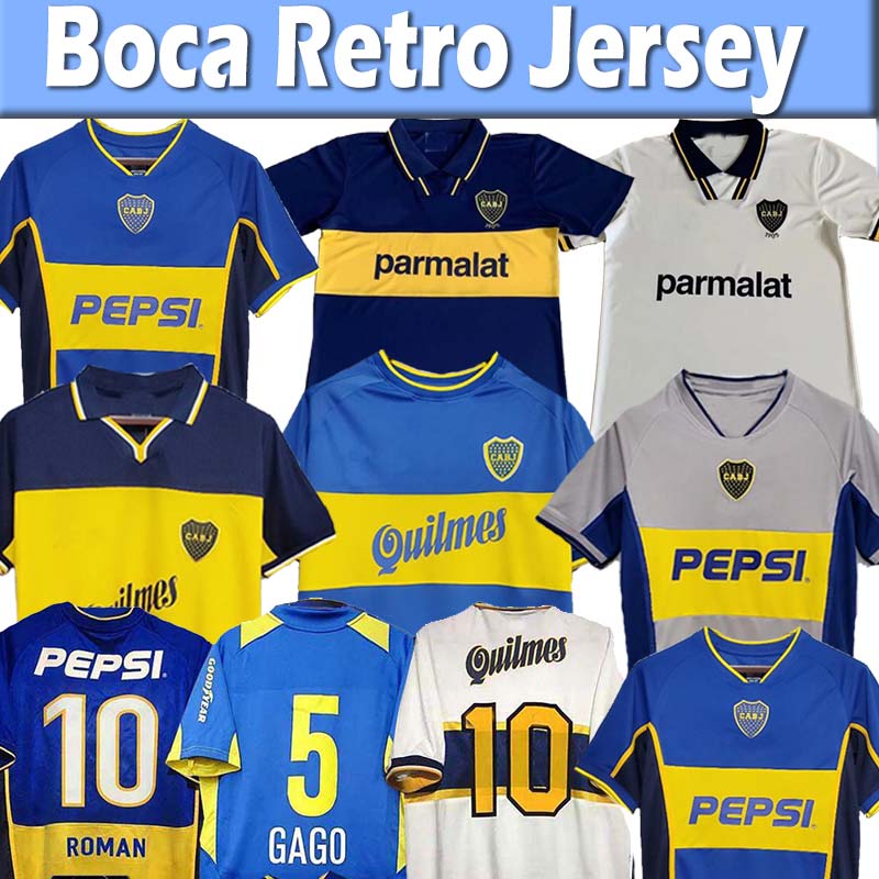 

Boca Juniors Retro Soccer Jersey 84 95 96 97 98 Maradona ROMAN Caniggia RIQUELME 1997 2002 PALERMO 99 00 01 02 03 04 05 06 1981 Football Shirt Maillot Camiseta de Futbol, Black