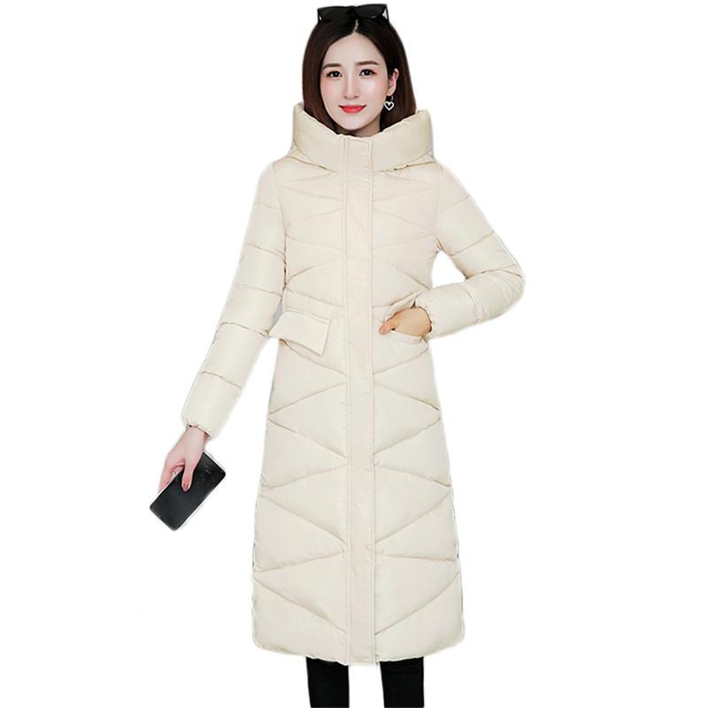 

Winter coat women beige black 8 colors -3XL plus size loose cotton jackets 2021 new Korean fashion red long warmth parka