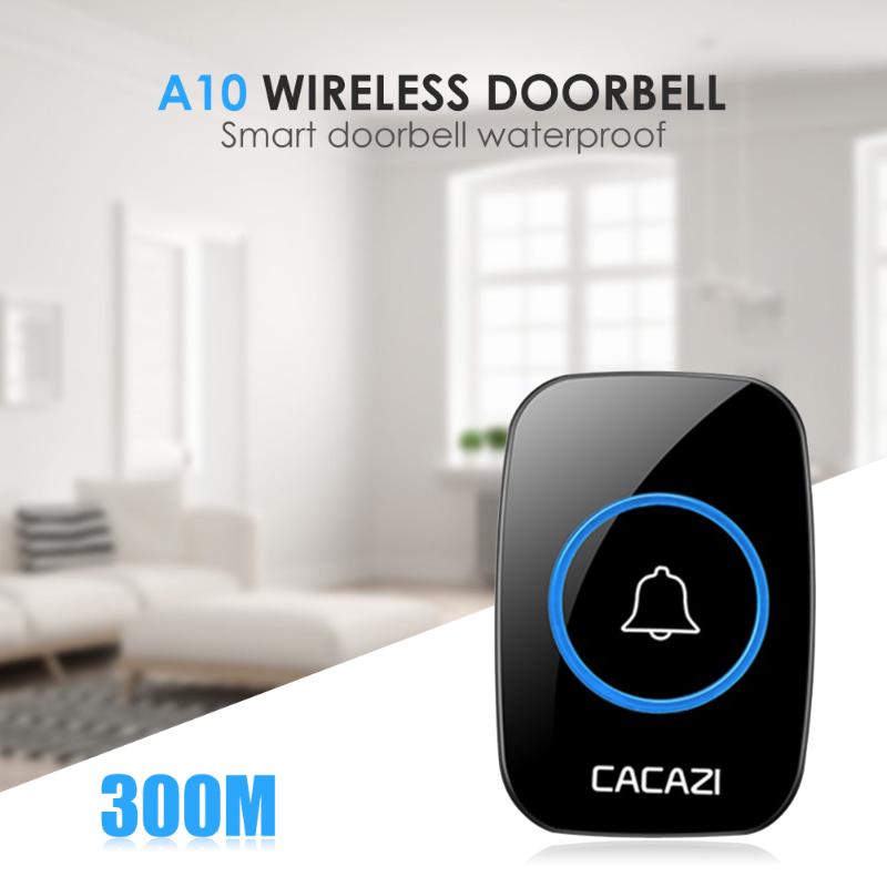 

A10 Waterproof 300m Remote Wireless Smart Doorbell Home Security Bell With Camera Remote EU AU UK US Plug smart Door Bell Chime