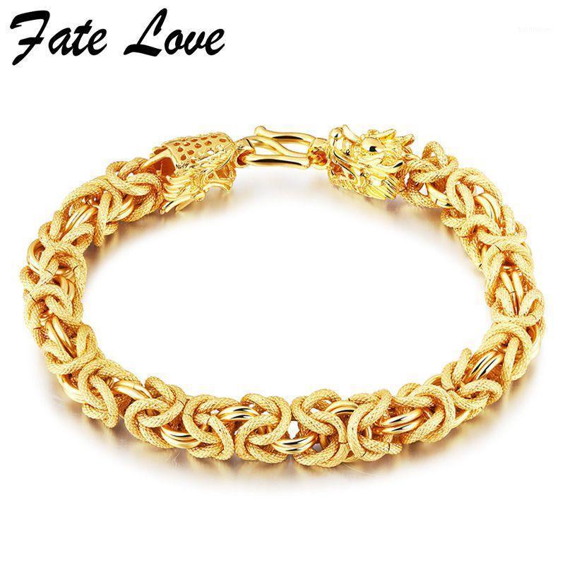 

Luxury Golden Men Bracelet 2020 Hip Hop Jewelry Dragon Clasp Snake Skin Design Chain Bracelets Mens Jewellery Pulseras Hombre1
