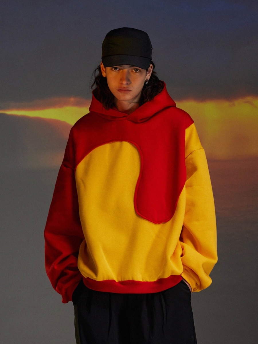 

Men Two Tone Thermal Lined Hoodie d5mS#, Multicolor