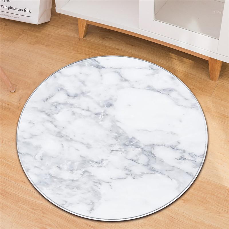 

Black White Marble Printed Round Carpet For Living Room Anti-Slip Sofa Tatami Floor Mat Table Rug kilim tapis salon tapis salon1
