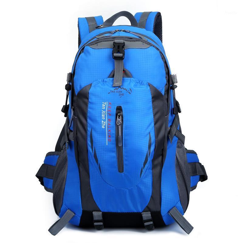 

2020 Men Women Outdoor Mountaineering Backpack Camping Waterproof Nylon Sports Bag Hiking Climbing Shoulder Bags Travel Rucksack1, Blue