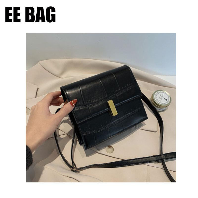 

Flap Designer Famale Crossbody Lady Pu Leather Bags Bag High Quality Handbag Shoulder Handbags Women For Girl, Black