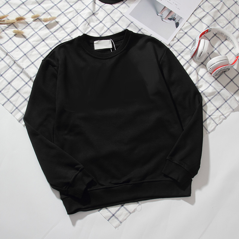 

Fashion Men Hoodies Casual Long Sleeve Women Classic Letter Pattern Spring Sweatshirt Pure Color Men's High Quality Tops Hot Sale, 3835black