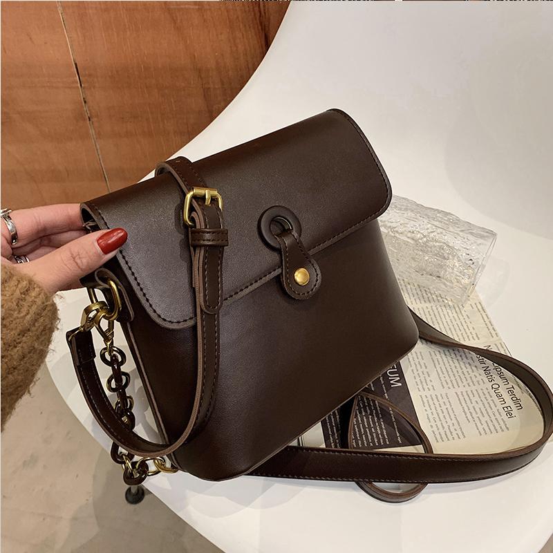 

Vintage Fashion Female Tote Bag 2021 New Quality PU Leather Women Designer Handbag High capacity Shoulder Bucket Messenger Bag, Black