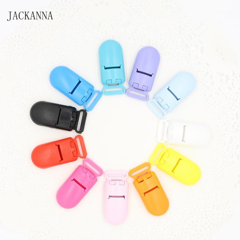

20Pcs 15MM KAM Plastic Clips Transparent Pacifier Clips Soother Holder for Baby Pacifier 11 Colors to Choose1