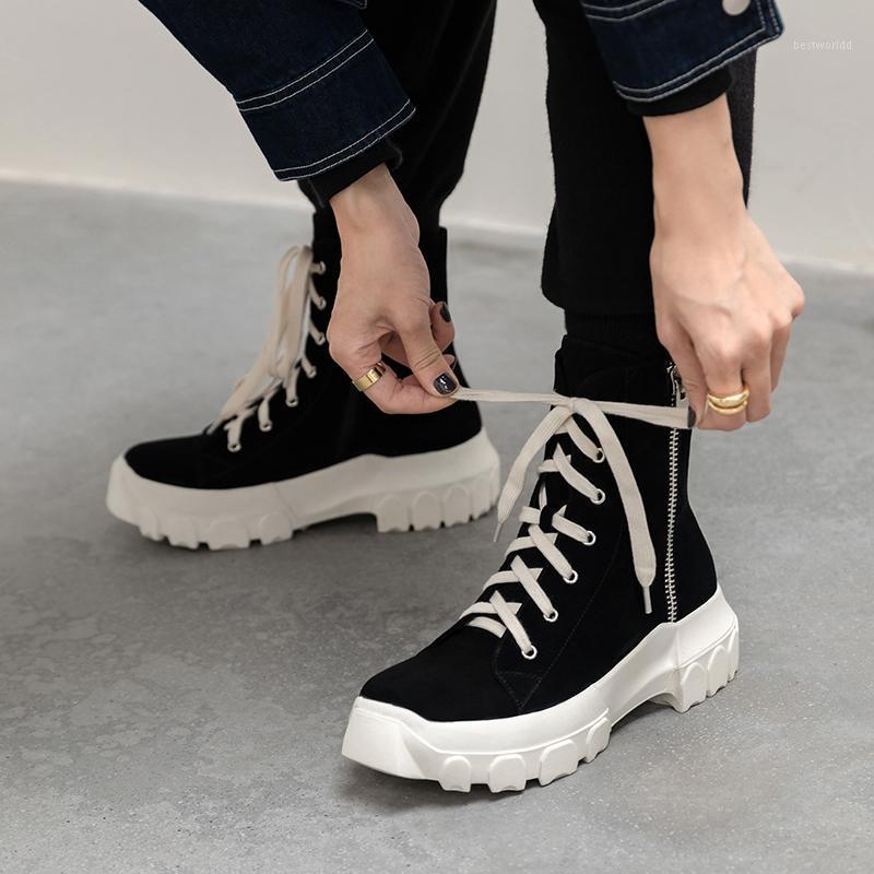 

Women Wool Sheep Suede Leather Ankle Boots Female 35-40 Snow Boots Woman Cross Tied Winter Shoes Fashion Leather Booties1, Beige