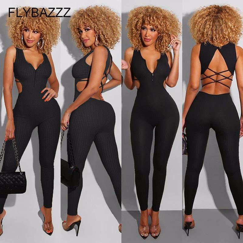 

Solid Hollow Out Fitness Women Sport Suit Jumpsuits Sexy Street Wear Stretch Tracksuit Yoga Set Gym Running Sportswear Leggings, Black