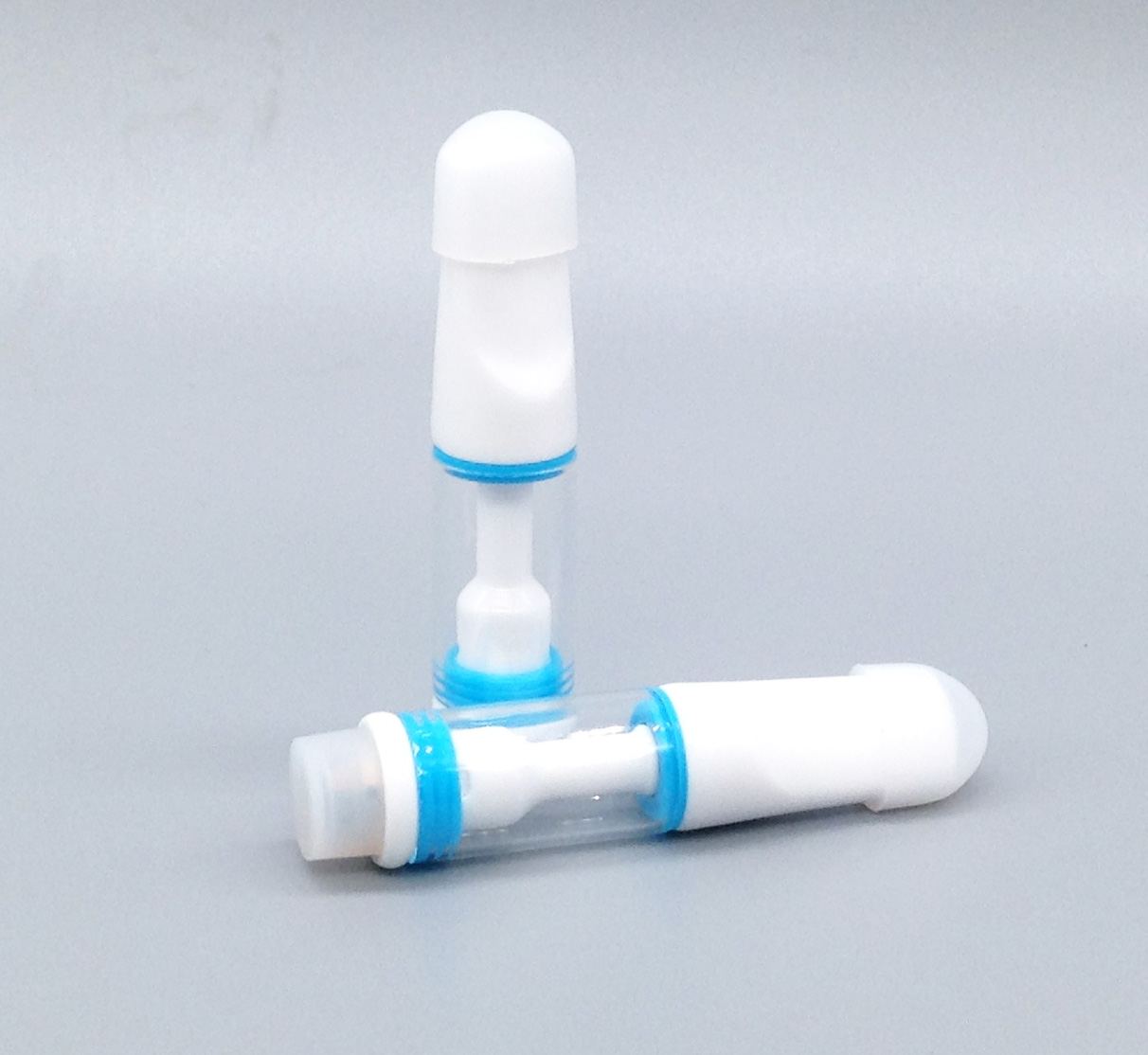 

New Full Ceramic Atomizer Ceramic coil White/black Ceramic flat mouth extract Oil Vape Cartridges .5ml 1ml 2.0mm holes Wickless atomizer