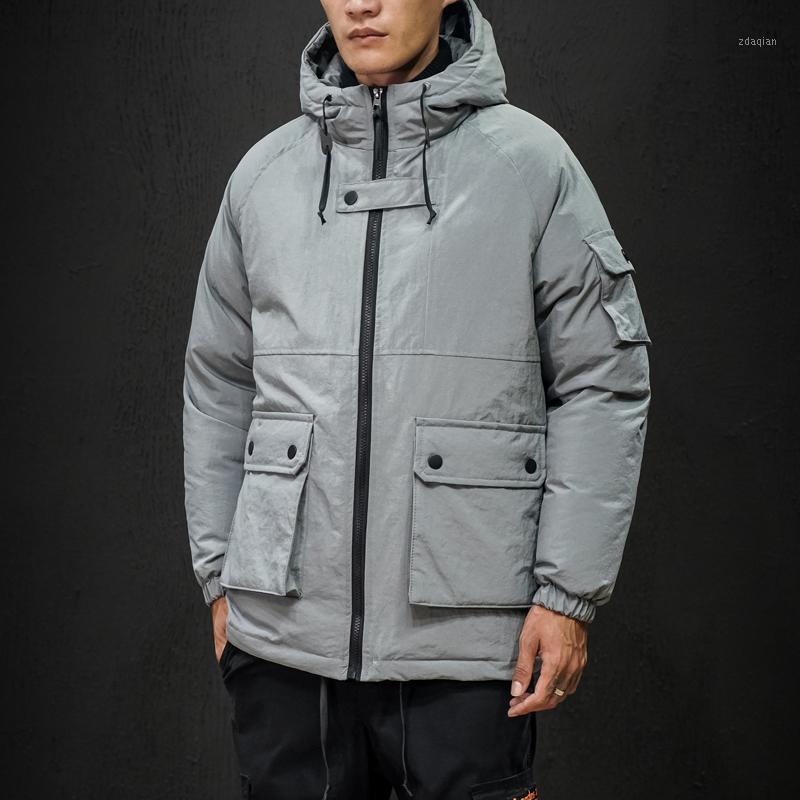 

Mens Winter Warm Parkas Jackets Mens Fashion Casual Loose Parkas Coats Thicken Warm Jackets Large Size Cotton Hooded 5XL1, Black