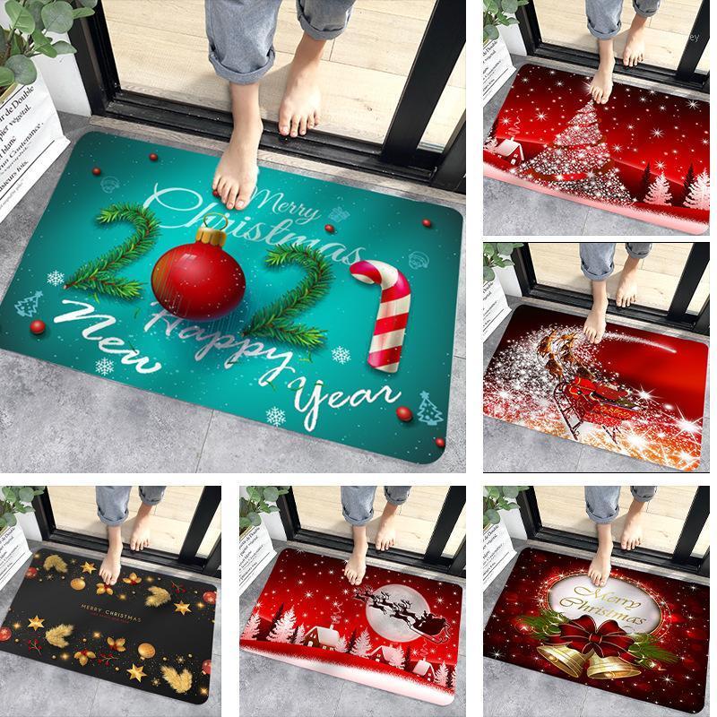 

Christmas Mat Outdoor Carpet Doormat Santa Ornament Christmas Decoration For Home Xmas Navidad Decor L New Year Gift 45x70/60x901, 01