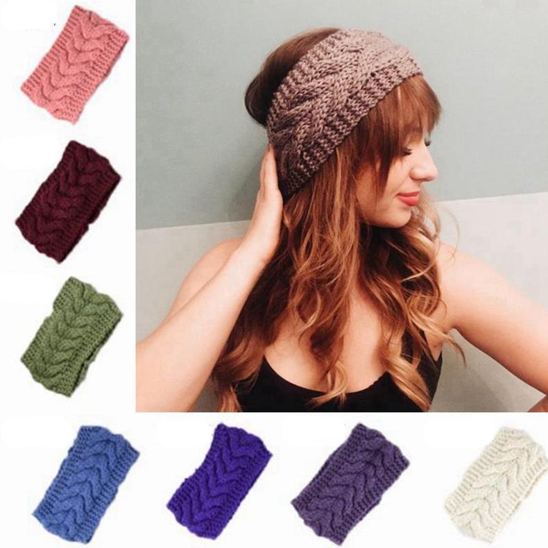 

Women Knitted Twist Headband Girls Crochet Turban Hairbands Winter Head Wrap Elastic Hair Band Winter Ear Warmer Accessories 32, Mixed styles