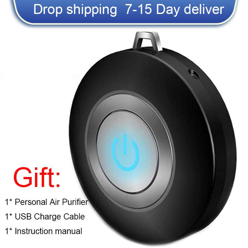 

USB Portable Wearable Air Purifier Air Cleaner Personal Mini Necklace Negative Ion Freshener No Radiation Low Noise