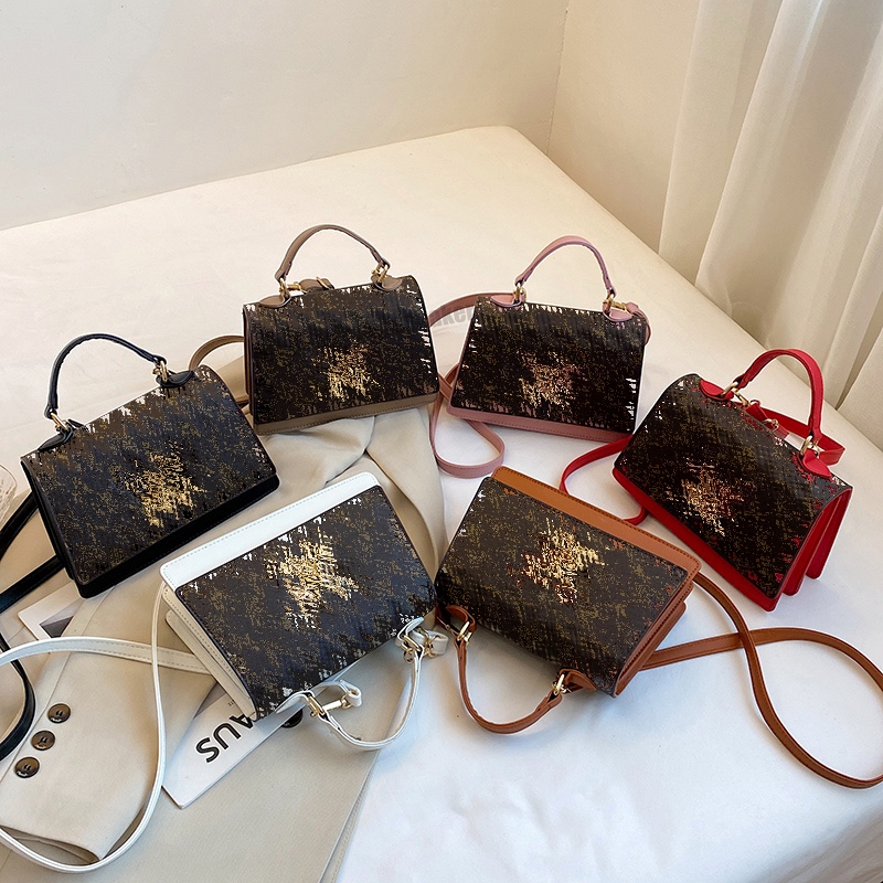 

Designer Handbag Bags Net Red Women Summer New Korean Fashion Pu Womens Narrow straps Popular small square bag #09, Boxes