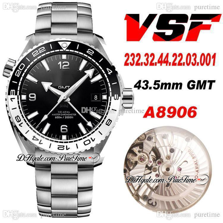 

VSF V2 Diver 600M GMT 'Tai Chi' GMT 43.5mm A8605 Automatic Mens Watch Black/White Ceramic Bezel Dial Steel Bracelet 215.30.44.22.01.001 Super Edition Watches Puretime 04, Customized waterproof service