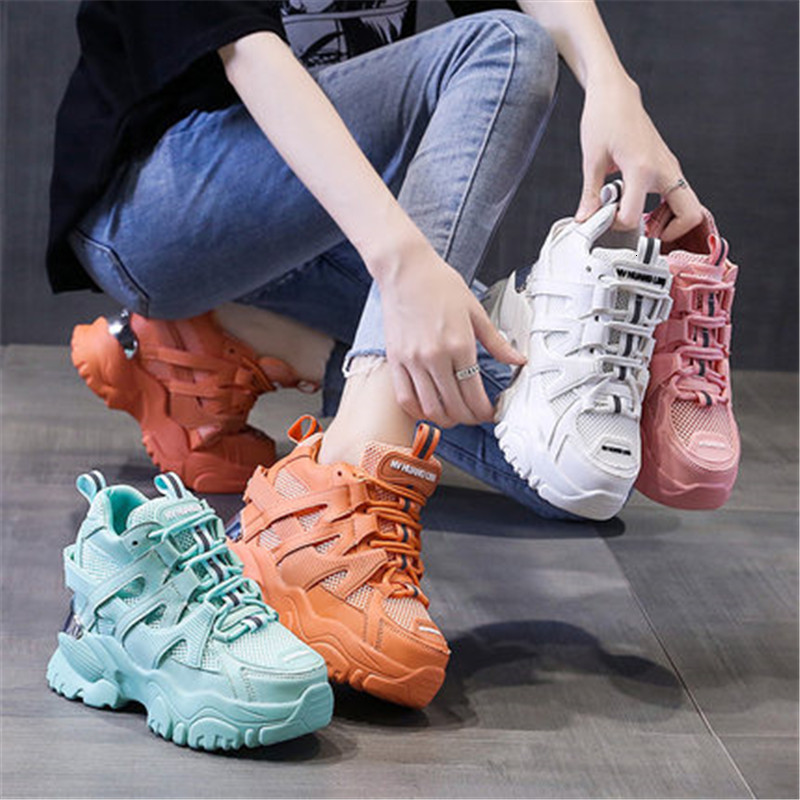 

New Women's 2021 Chunky Tennis Women Fall Trainers 9.5cm in Fashion Rentals Even Shoes Size -39. 6RDC, Pink.