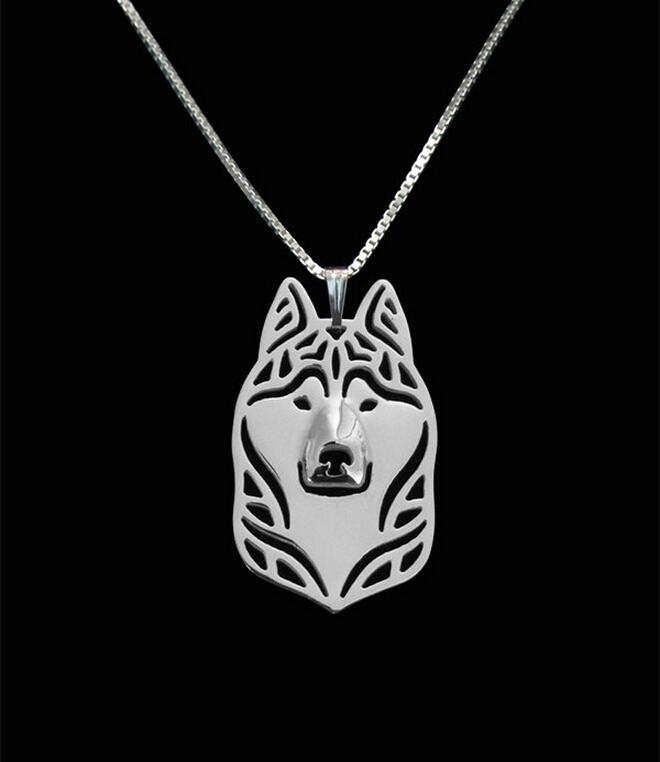 

Drop shipping-Siberian Husky Pendant Necklace