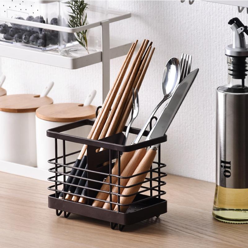 

Hanging Spoon Chopsticks Fork Iron Storage Basket Kitchen Rack Cutlery Holder Cutlery Stand Countertop Shelf Rack Holder