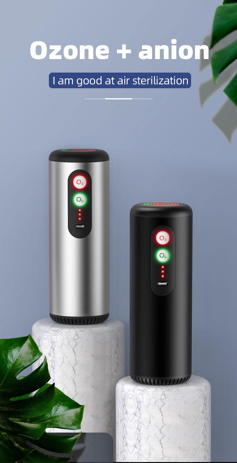 

Ozone Air Purifier Formaldehyde Removing Car Air Purifier Deodorization Ionizer Rechargeable Ozone Generator Prevent Germs